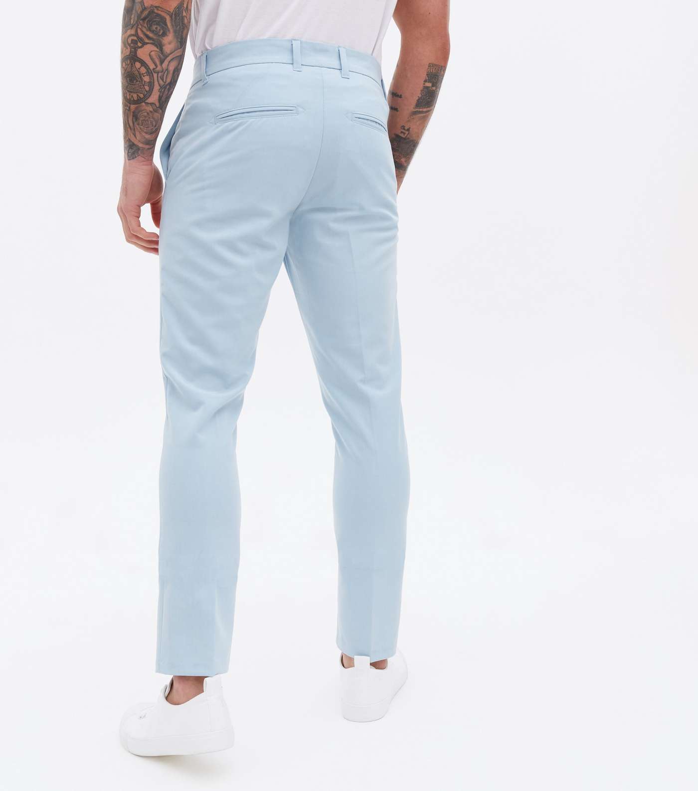 Pale Blue Super Skinny Suit Trousers Image 4