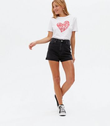 Black denim outlet shorts new look