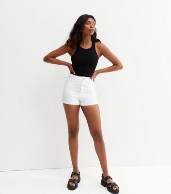 Denim Mom High Waisted Shorts, M&S Collection