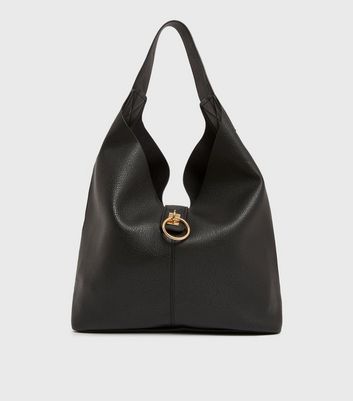 shop for Black Ring Front Slouch Tote Bag New Look Vegan at Shopo