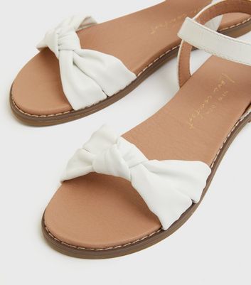 shop for White Knot Strap Sandals New Look Vegan at Shopo