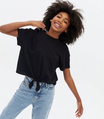 Black tie front t shirt Clearance