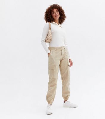 Beige Plain cargo trousers - Buy Online | Terranova