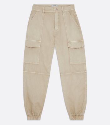 Stone Cargo Utility Trousers | New Look