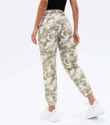 Click to view product details and reviews for Khaki Camo Cargo Utility Trousers New Look.
