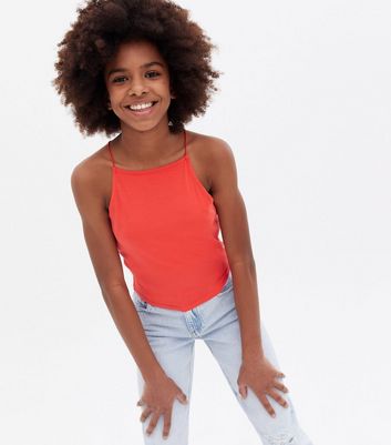 Girls red outlet tank top