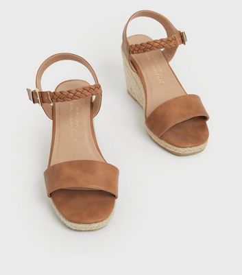 Tan low wedge sales sandals uk