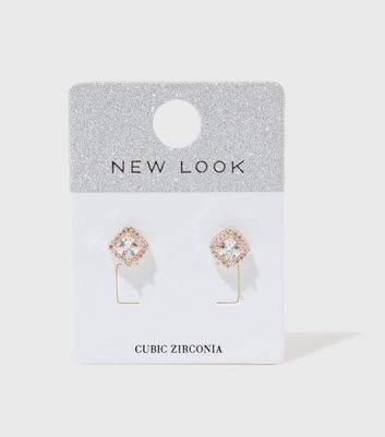 new look rose gold earrings