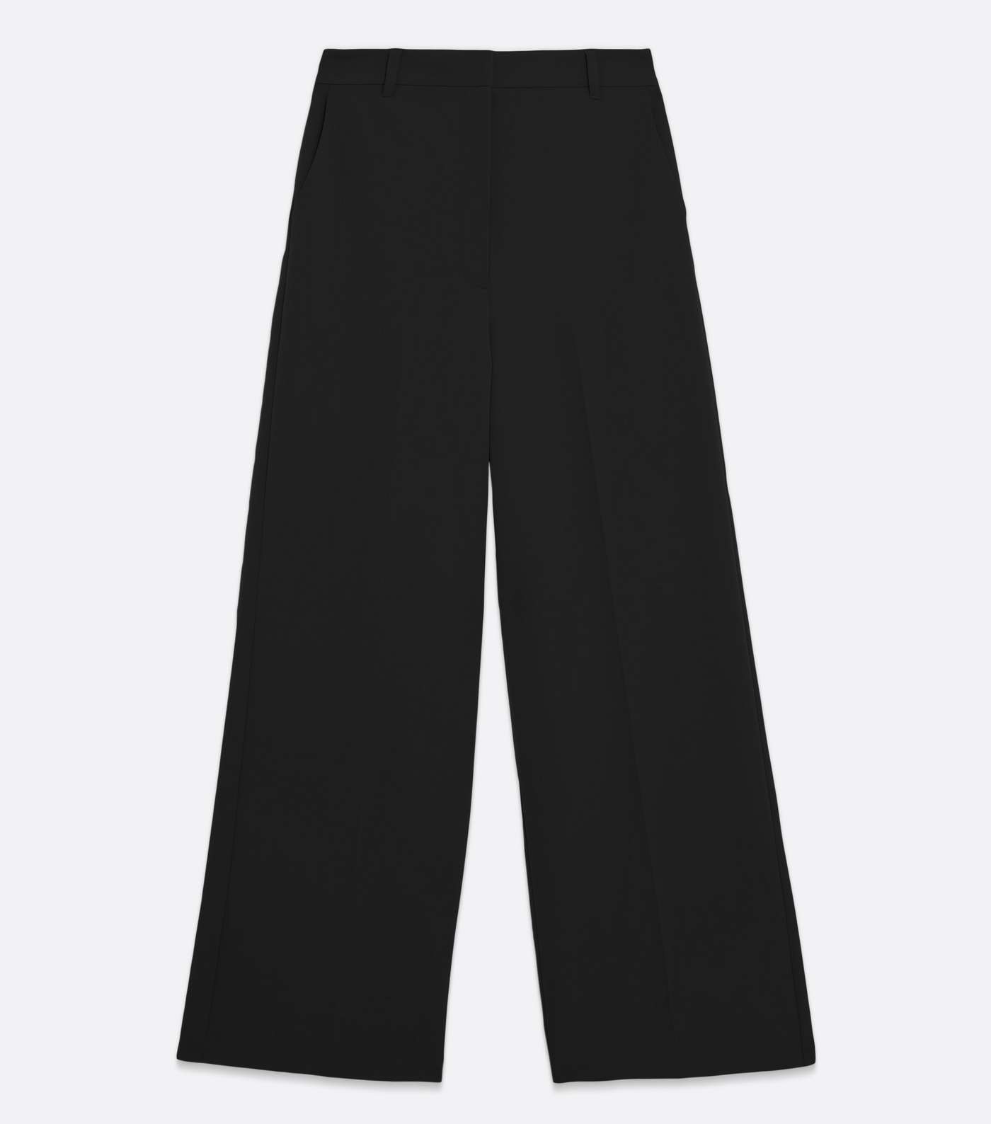 Tall Black Wide Leg Trousers Image 5