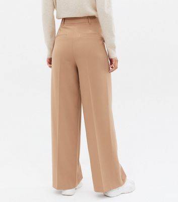 Bershka PLEATED WIDE LEG - Trousers - grey - Zalando.ie