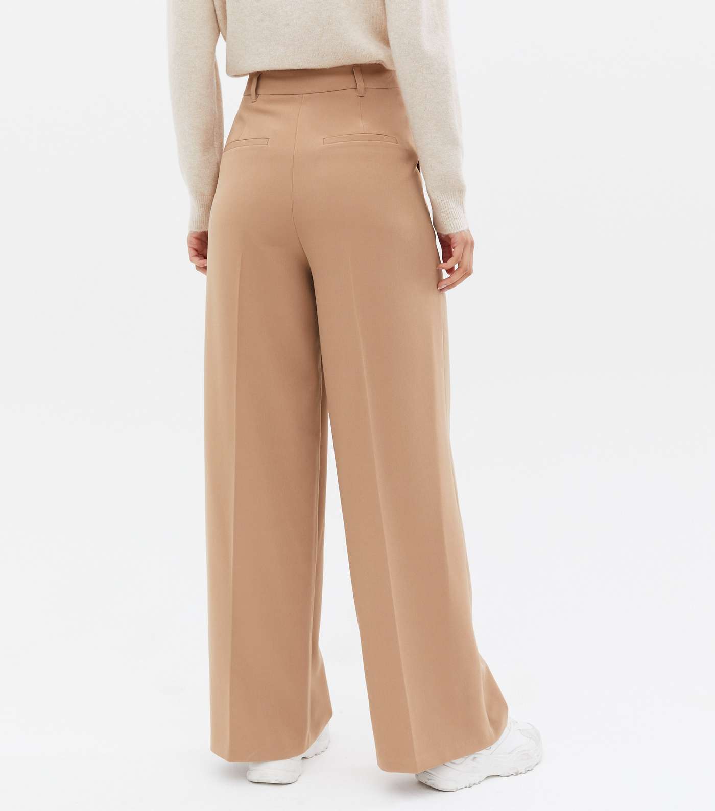 Tall Camel Wide Leg Trousers Image 4