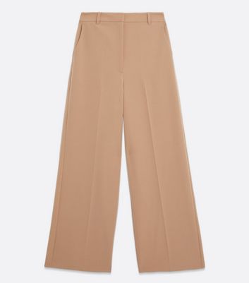 Tall Camel Wide Leg Trousers | New Look