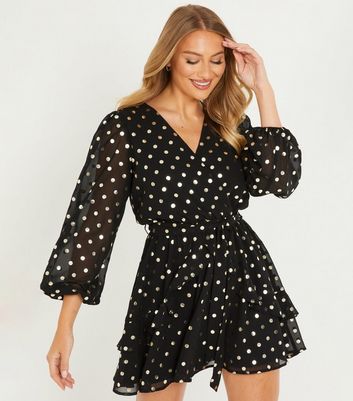 chiffon dot dress