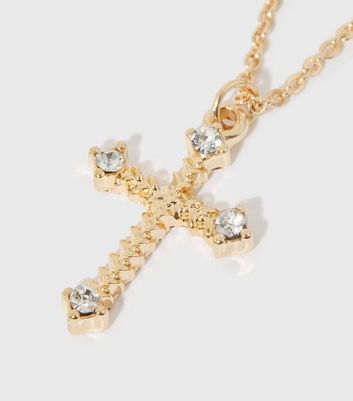 New look hot sale cross necklace