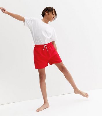 Boys red 2025 swim shorts