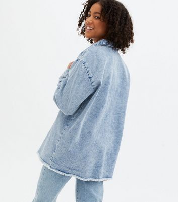 Raw hem shacket Clearance