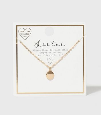 Gold Sister Pendant Necklace | New Look