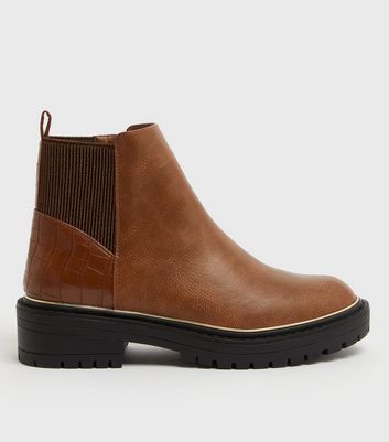 new look tan chelsea boots