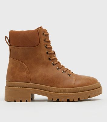 tan chunky boots