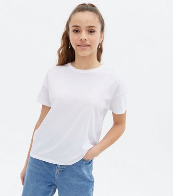 Girls white tee shirt Clearance