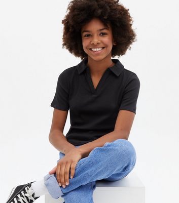 Childrens black 2024 polo shirt