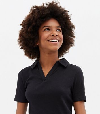 Childrens black shop polo shirt