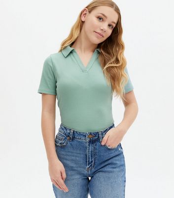 Mint green clearance women's polo shirt