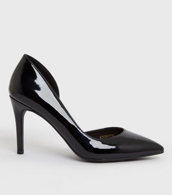 New look black heeled hot sale shoes