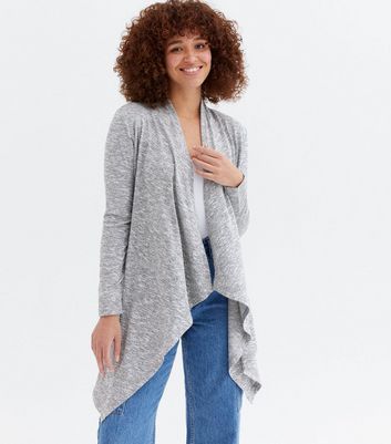 Light blue outlet waterfall cardigan