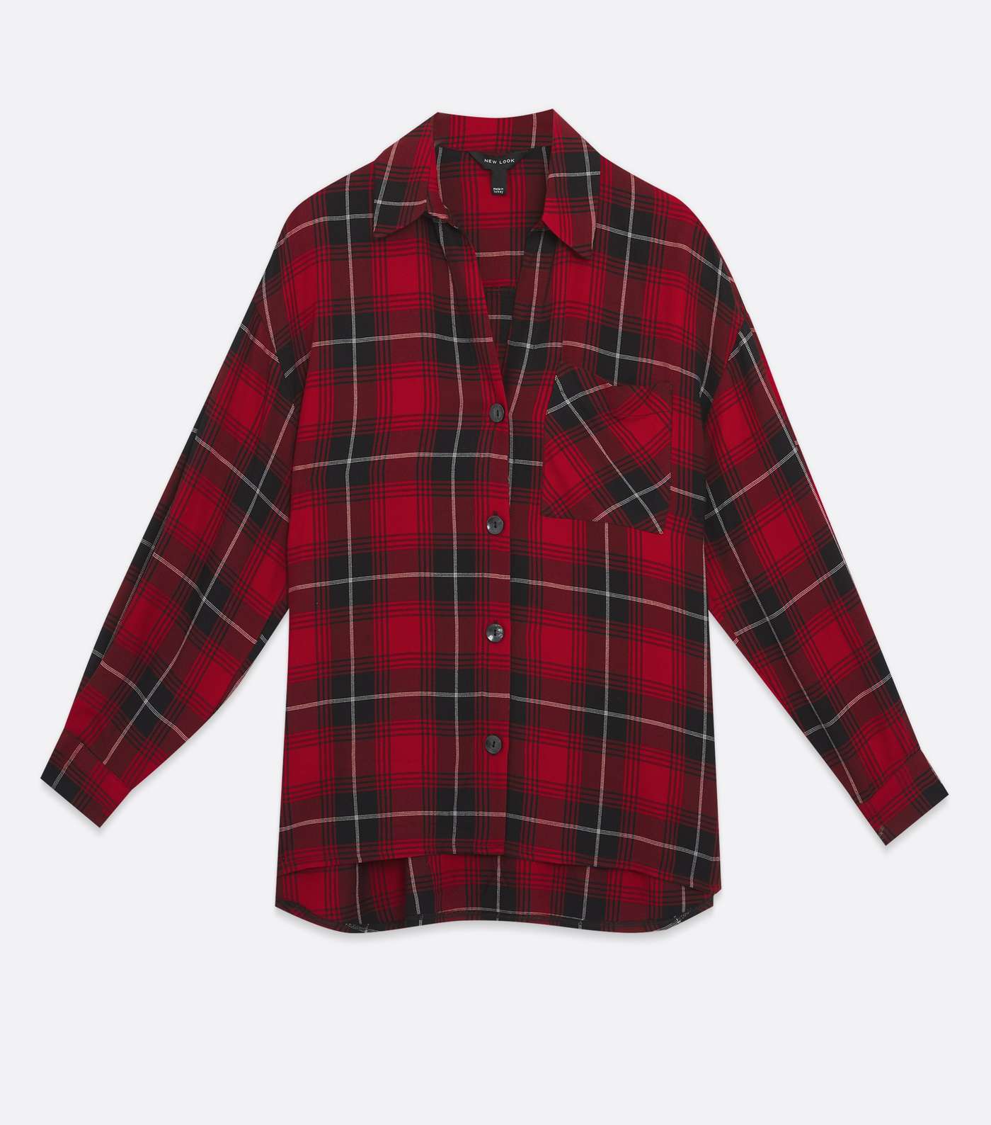 Red Check Oversized Shirt Image 5