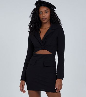Pink Vanilla Black Cut Out Mini Blazer 