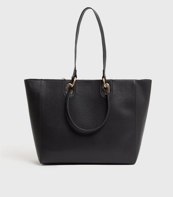 New look black online tote handbag