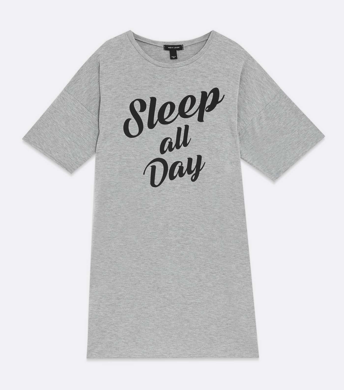 Pale Grey Sleep All Day Logo Nightshirt Image 5