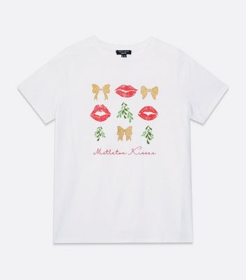 Petite White Christmas Mistletoe Kisses 