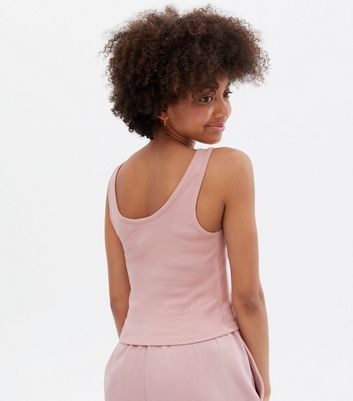 New Look Girls' Pale Pink Ribbed Button Front Vest - 10-11 Years
