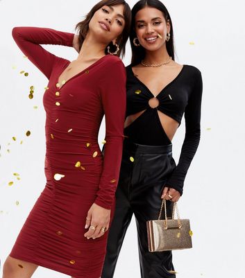 Click to view product details and reviews for Pink Vanilla Burgundy Ruched Plunge Mini Dress New Look. Click to view product details and reviews for Pink Vanilla Burgundy Ruched Plunge Mini Dress New Look.