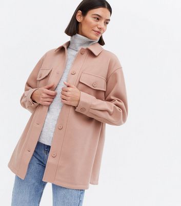 topshop pink shacket