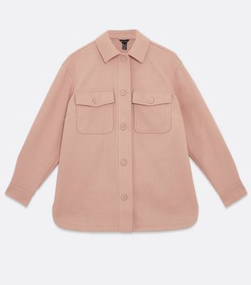 new look shacket pink