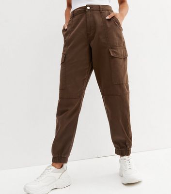 Black Cargo Utility Trousers  New Look