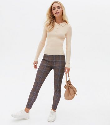 Petite high store waisted skinny trousers