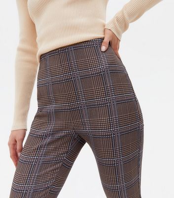 Trousers  Check High Waist Trousers  Dorothy Perkins