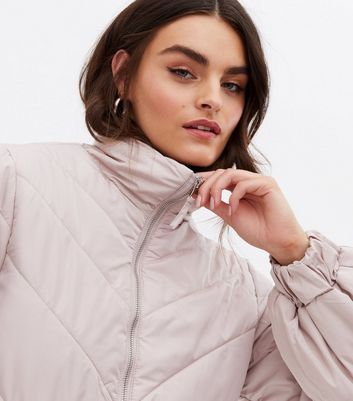 JDY Light Brown Crop Puffer Jacket 