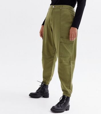 Click to view product details and reviews for Curves Khaki Cargo Utility Trousers New Look.