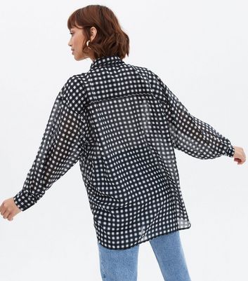 Click to view product details and reviews for Black Gingham Long Sleeve Oversized Shirt New Look.