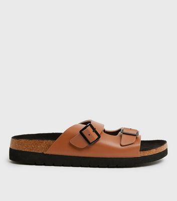 Double strap footbed discount sliders