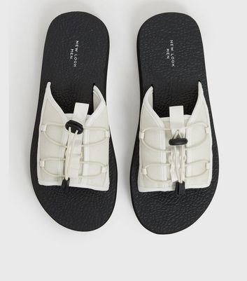 shop for Men's White Toggle Sliders New Look at Shopo
