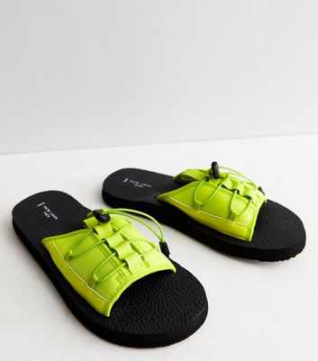 Mens hot sale green sliders