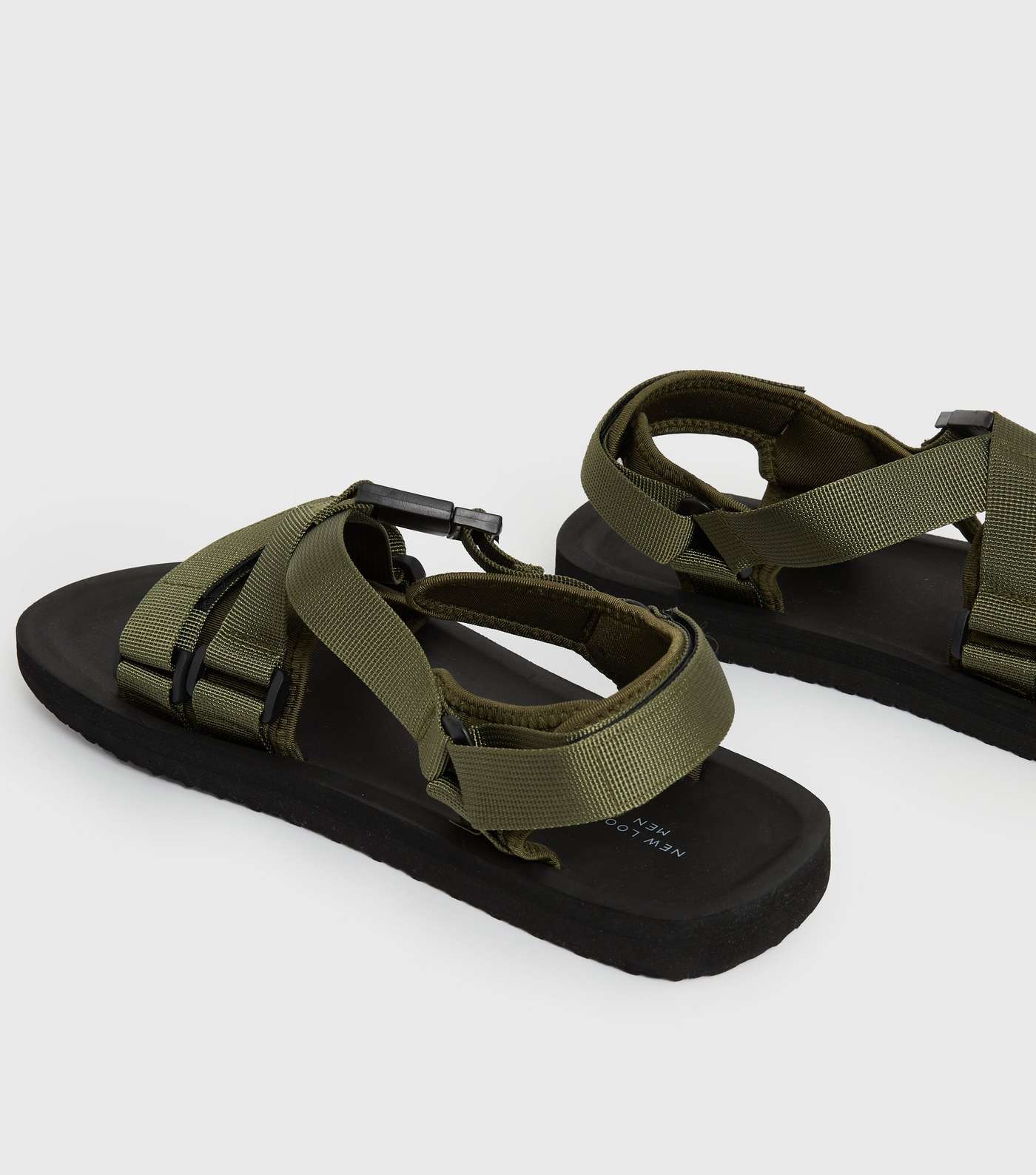 Khaki Webbed Strap Technical Sandals Image 4