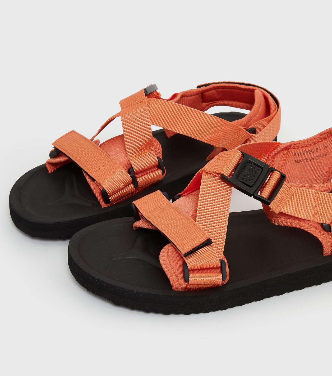 Orange Webbed Strap Technical Sandals Image 4