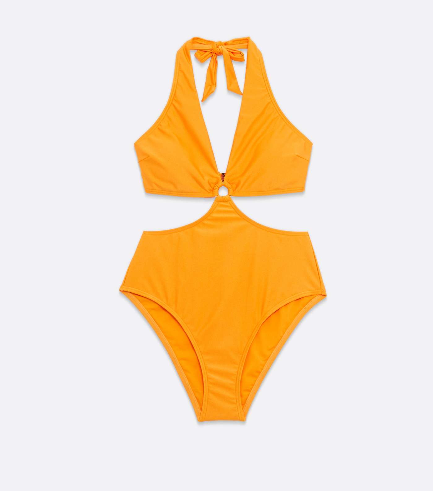 Orange Cut Out Ring Swimsuit Image 5